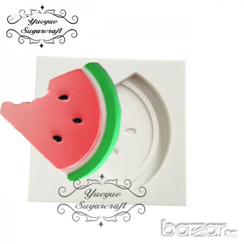 Резен Диня силиконов молд форма декорация и украса торта фондан шоколад мъфини