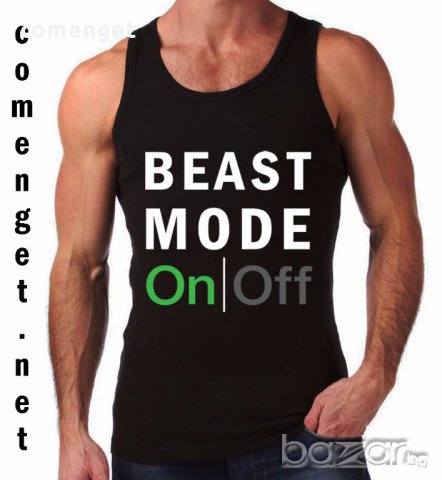 Fitness Mania! Мъжка TRAIN тениска BEAST MODE ON! Бъди различен поръчай с твоя снимка!, снимка 2 - Тениски - 16122531
