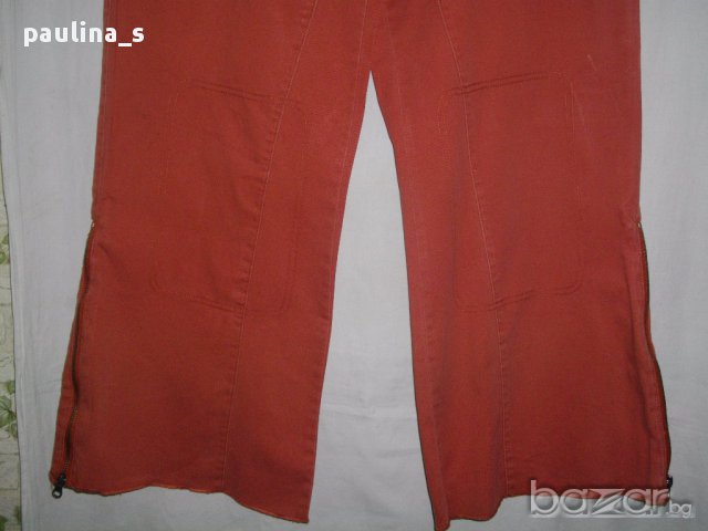 Дизайнерски дънки с висока талия ”Di Di” original brand / цвят Праскова / голям размер, снимка 5 - Дънки - 15339074