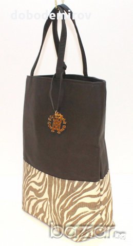 Нова дамска чанта ROBERTO CAVALLI Dark brown Tiger Print оригинал, снимка 10 - Чанти - 14734686
