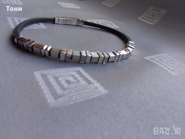 Мъжка гривна Zancan Gioielli 18 kt. White gold , Diamonds, снимка 11 - Гривни - 25856898