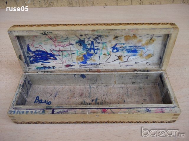 Кутия дървена / пенал / пирографирана, снимка 2 - Други ценни предмети - 18694644
