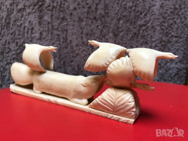 Композиция от зъб на морж-Чукотка 1970г., снимка 6 - Антикварни и старинни предмети - 13709020