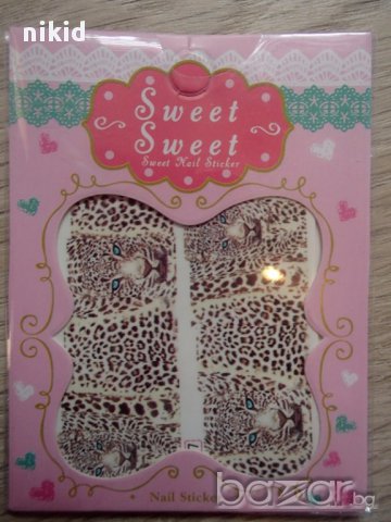 1509 татос ваденки водни стикери за нокти леопард мотиви, снимка 2 - Продукти за маникюр - 14578258