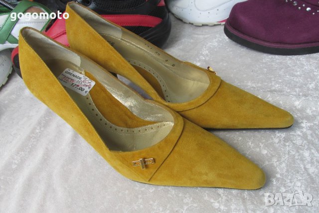 НОВИ луксозни дамски обувки CHARLES JOURDAN, 35- 36, 3х 100% естествена кожа отвън, отвътре и отдолу, снимка 9 - Дамски обувки на ток - 21680308