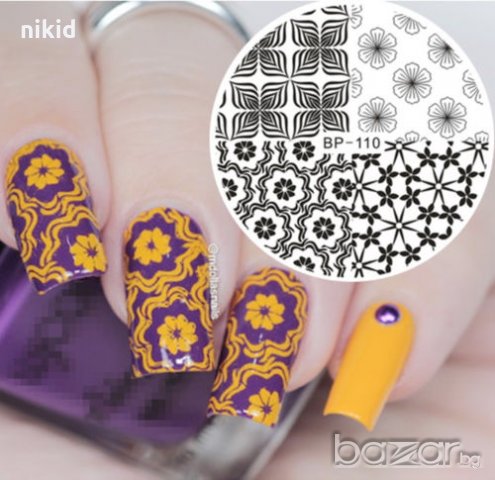 кръгъл Шаблон за щампа печати за нокти плочка оригинал BORN PRETTY BP-110