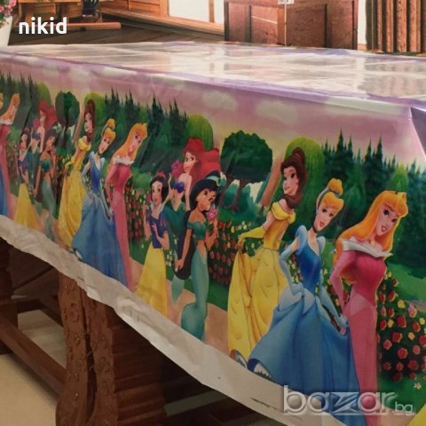 Принцеси Снежанка Ариел Белл Жасмин Аурора найлонова покривка за парти рожден 
