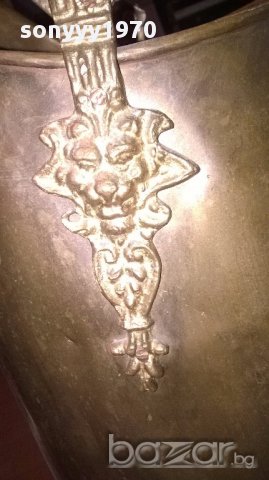 Огромна ретро кана с дървени дръжки-55х30см-внос швеицария, снимка 7 - Антикварни и старинни предмети - 17620423