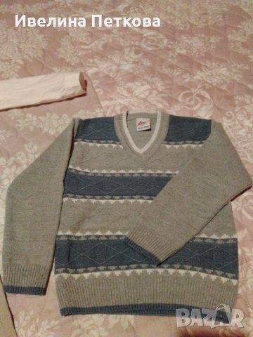 Риза, панталон и пуловер - 98 см, снимка 9 - Детски панталони и дънки - 23107679