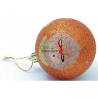 Блестящи коледни топки с цветни декорации за окачване на елха., снимка 2 - Коледни подаръци - 16204847