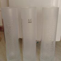 Матирани чаши с надписи (лот от 3бр), снимка 1 - Сервизи - 24999353