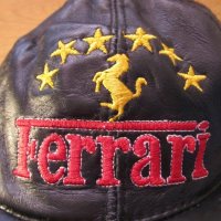 Мъжка кожена шапка FERRARI - красота в естествена кожа за теб , снимка 2 - Шапки - 20576349