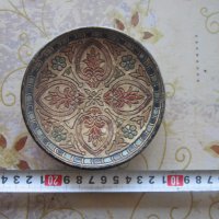 Уникална авторска глинен керамична чиния емайл маркировка, снимка 1 - Други - 25878865