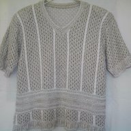 Памучна блуза / плетена дантела / голям размер / хипоалергична, снимка 1 - Корсети, бюстиета, топове - 14467160