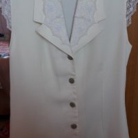 Дамска блуза без ръкав с дантела уникат, снимка 1 - Ризи - 18967608