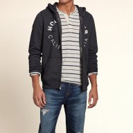 Hollister Co Logo Fullxip Hoodie, снимка 2 - Пуловери - 11096063