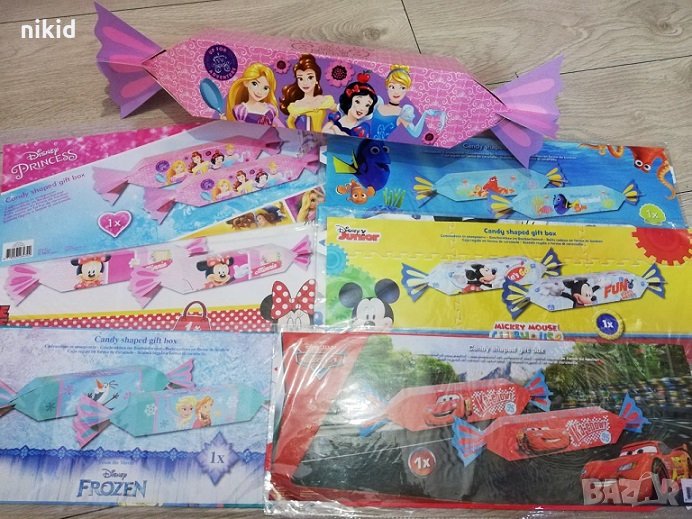 Картонена кутия бонбон за подарък дребни подаръци рожден ден Принцеси Замръзналото Кралство Елза, снимка 1