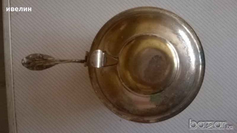 посребрен викториански съд-тиган с капак 2, снимка 1