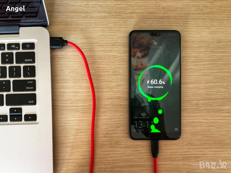 Премиум USB C кабел HOCO X11 5A за Quick Charge зареждане и данни, снимка 1