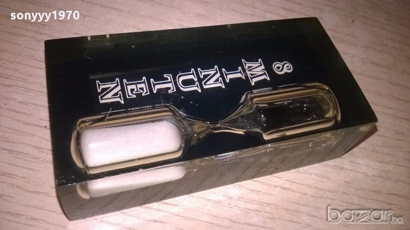 8 minuten-8х4х2.5см-пясъчен часовник-внос швеицария, снимка 1