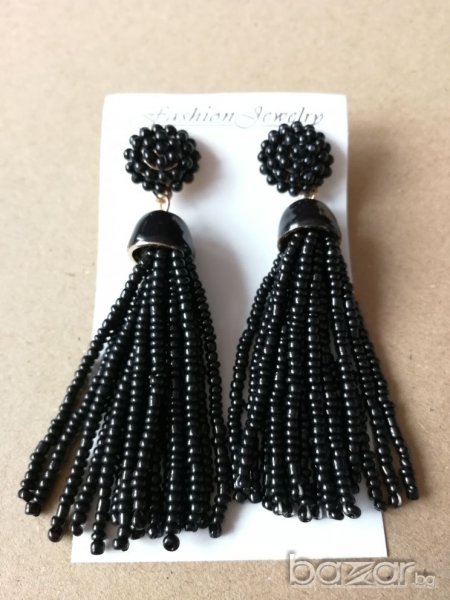 Обеци "black", снимка 1