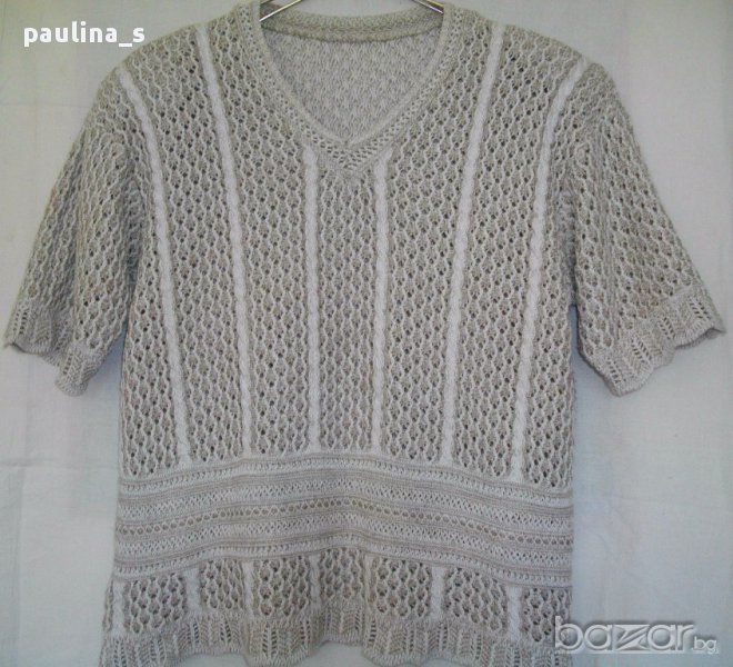 Памучна блуза / плетена дантела / голям размер / хипоалергична, снимка 1