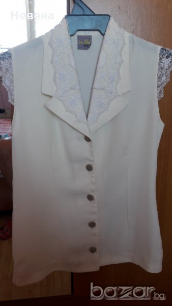 Дамска блуза без ръкав с дантела уникат, снимка 1