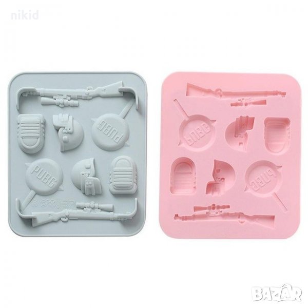 Пушка Каска силиконов молд форма за декор украса торта фондан шоколад и др, снимка 1