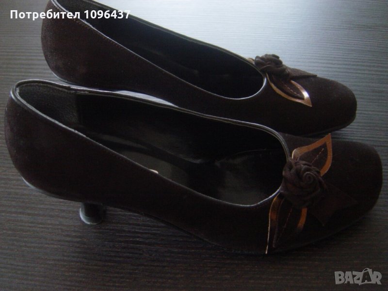 Кафяви обувки велур, снимка 1