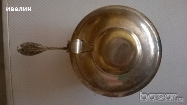 посребрен викториански съд-тиган с капак 2, снимка 1 - Антикварни и старинни предмети - 18761625