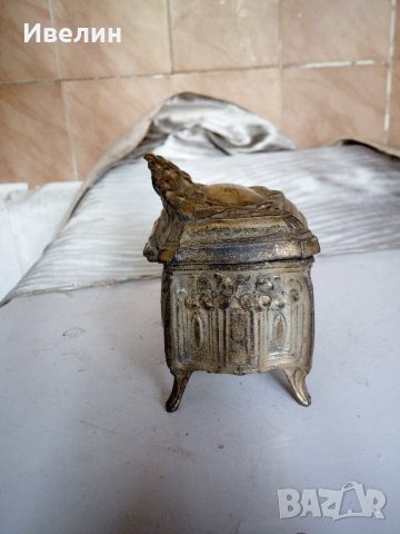 посребрена метална кутия арт деко, снимка 3 - Антикварни и старинни предмети - 21820464