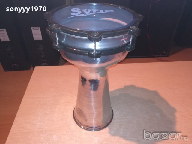 НОВА алуминиева-Music syria-made in syria-тарамбука-40х25см