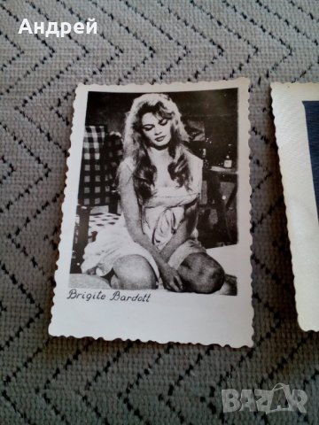Стара снимка,картичка Бриджит Бардо,Brigite Bardott, снимка 2 - Антикварни и старинни предмети - 25791187