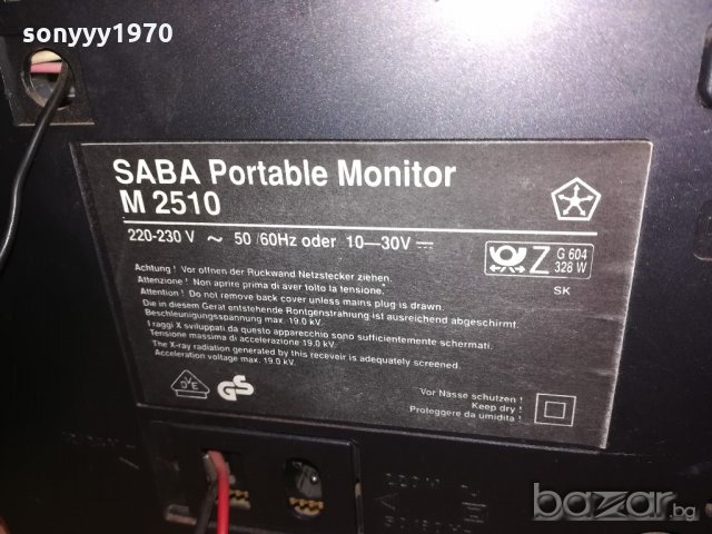 АНТИКА ОТ saba m2510 portable monitor-220v/12v-внос швеицария, снимка 11 - Телевизори - 20425332