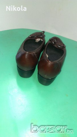 Ортопедични дамски кожени обувки - кафяви №38 , снимка 2 - Дамски ежедневни обувки - 18641195