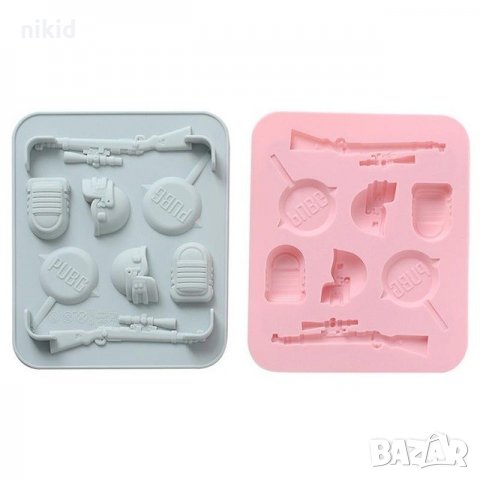 Пушка Каска силиконов молд форма за декор украса торта фондан шоколад и др