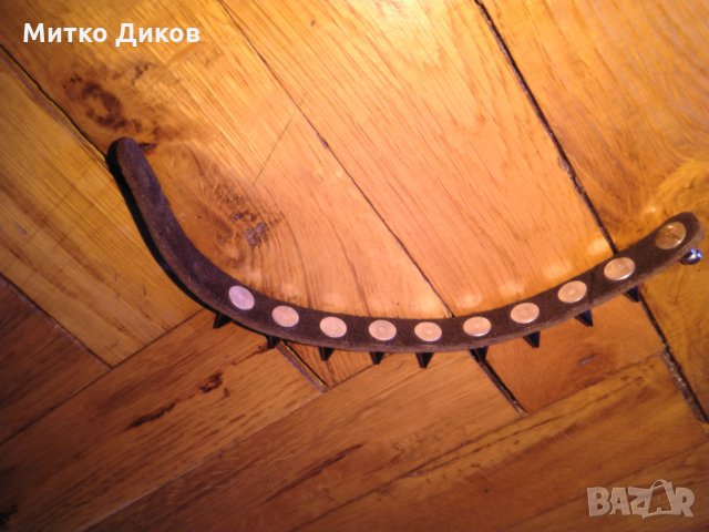 Верижка за ръка рокерска с шипове естествена кожа, снимка 5 - Други - 25710661