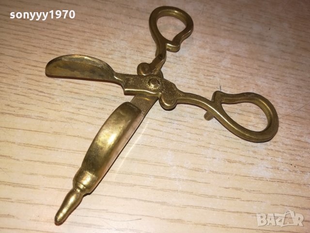 ретро колекция-мед/месинг-внос швеицария 14х6см, снимка 3 - Колекции - 21513884