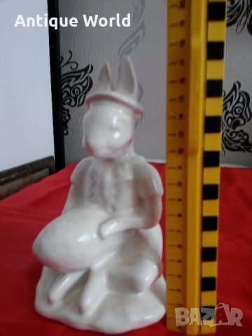 Стара Немска Порцеланова Статуетка ВЕЛИКДЕНСКИ ЗАЕК, снимка 5 - Антикварни и старинни предмети - 22090957
