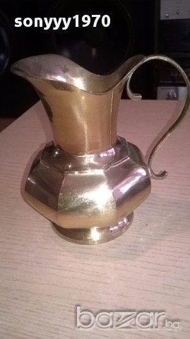 Красива кана в цвят злато-14х14х11см-внос швеицария, снимка 4 - Антикварни и старинни предмети - 17140132