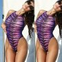 Цял бански с тигров принт и бразилска бикина, снимка 2