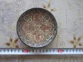 Уникална авторска глинен керамична чиния емайл маркировка