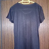 черна блуза с паети , снимка 2 - Тениски - 25157874