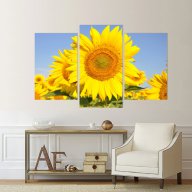 Картина Слънчогледи, картинно пано, картина цветя, канава, декоративно пано от части № 070, снимка 2 - Картини - 16994203