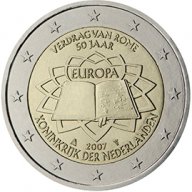 2 Евро монети (възпоменателни) емитирани 2007г (50 години от Подписването на Римският договор), снимка 10 - Нумизматика и бонистика - 16924227