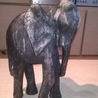 слон-голям и тежък/масивен-33х25х16см-внос швеицария, снимка 3 - Антикварни и старинни предмети - 18309502