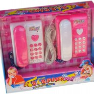 Пряка връзка родителска-детска спалня - Детска играчка - Комплект с два телефона, снимка 1 - Рисуване и оцветяване - 16826336