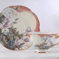 Чаши за кафе и чай-оригинален костен порцелан със злато, снимка 4 - Чаши - 18705283
