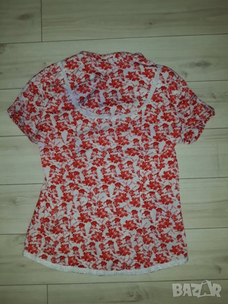 Бяла дамска риза с червени цветя марка Vero Moda , снимка 1