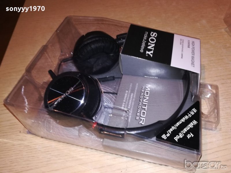 sony black headphones-нови, снимка 1